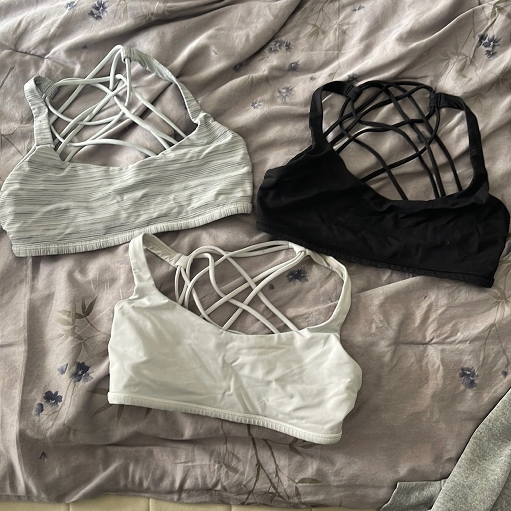 3 lululemon sports bras
